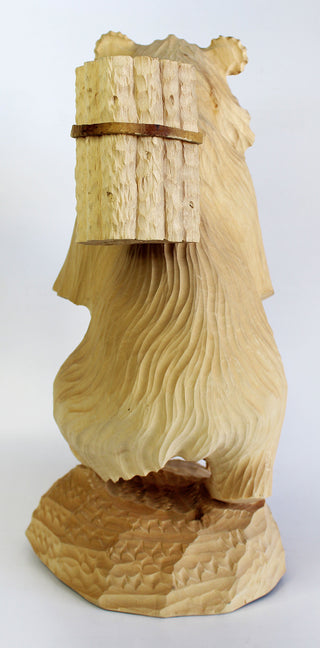 One-of-a-Kind Bear with Woods Wood Carved Figurine 14
