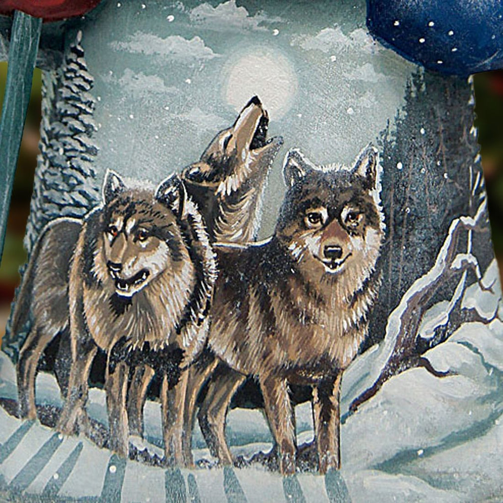 Wolves Village Santa Hand-Painted WOODCARVED Masterpiece by G. DeBrekht - Wildlife Holiday Decor - 821479 *** PRE-ORDER - Handmade Just for You! ***