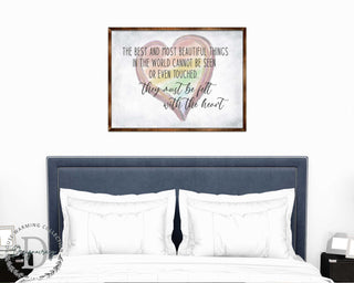 Most Wonderful Things Must Be Felt With the Heart - Bedroom Wall Art - Valentines Gift - Contemporary Decor - Gift for Her - ?ÿ Anniversary Gift - Wall Decor - 310337