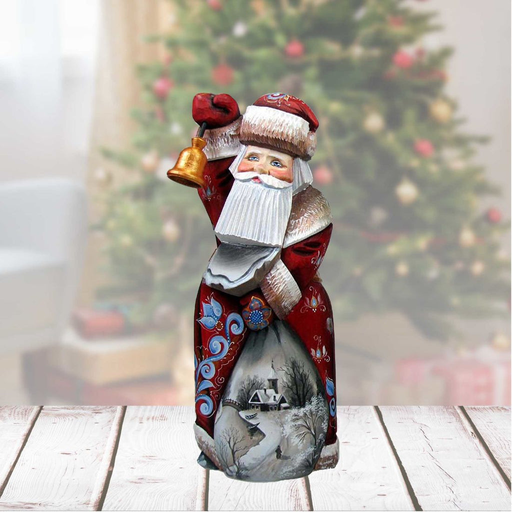 Winter's House Santa Hand-Painted WOODCARVED Masterpiece by G. DeBrekht - Christmas Decor - 2421011