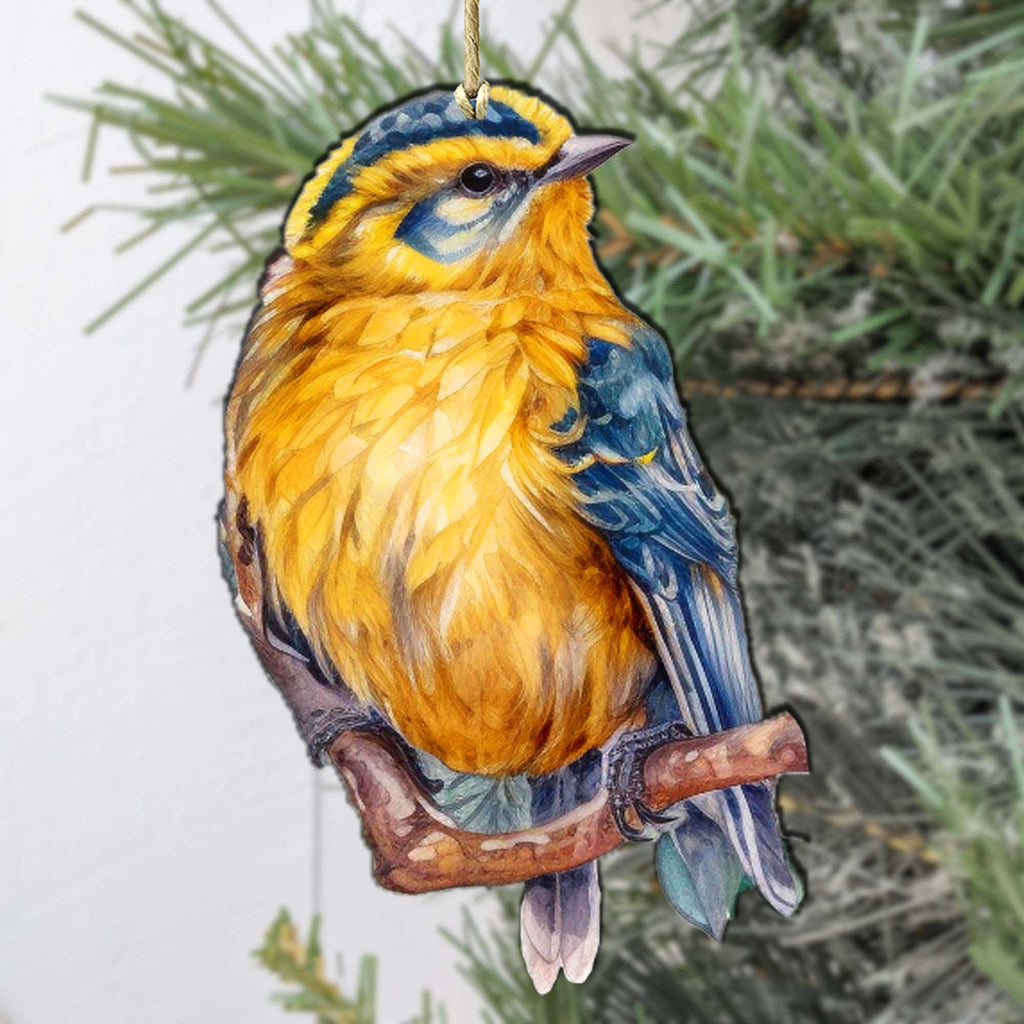Alaskan Forest Bird Wooden Ornaments by G.Debrekht - Wildlife Holiday Decor - 8710005-4