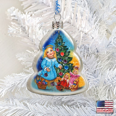 Decorating Tree Mercury Glass Ornament by G. DeBrekht - Christmas Decor - 773029