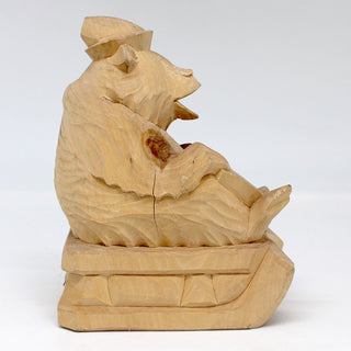 One-of-a-Kind The Bear with Balalaika Wood Carved Figurine 6