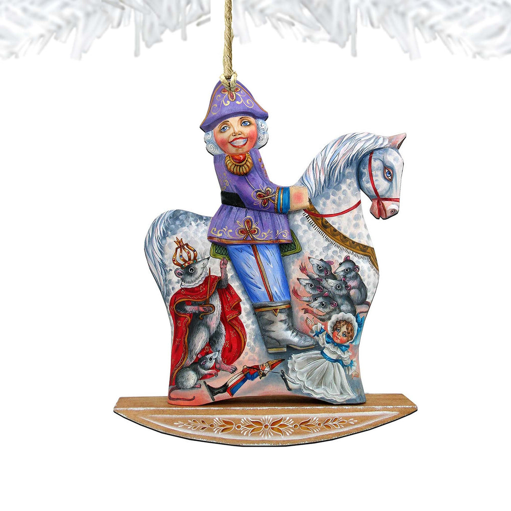Rocking Nutcracker Wooden Ornaments by G. DeBrekht - Christmas Decor - 8124121