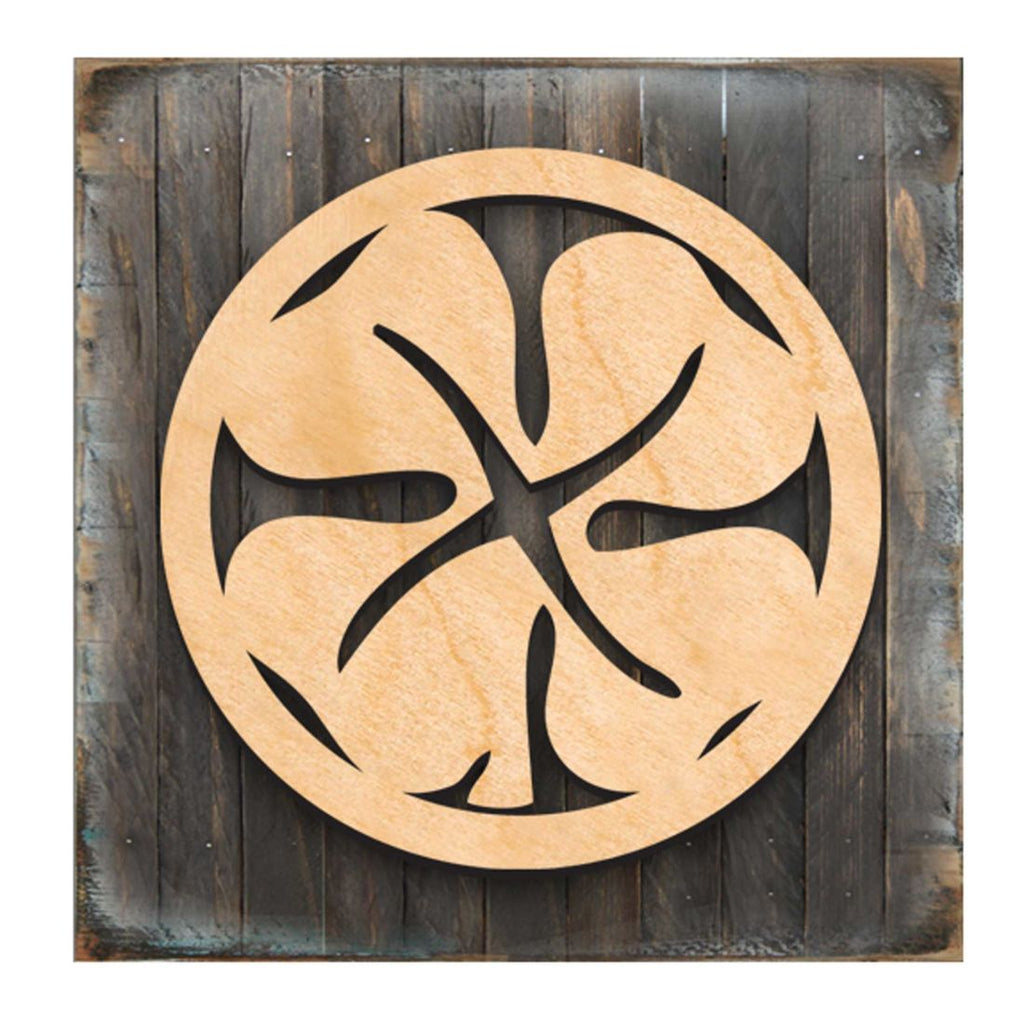 Four Leaf Clover Shamrock Celtic Wooden Wall Art by Celtic Art - Celtic Decor - 953163B