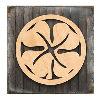 Four Leaf Clover Shamrock Celtic Wooden Wall Art by Celtic Art - Celtic Decor - 953163B