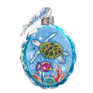 Turtle Mercury Glass Ornament by G. DeBrekht - Coastal Holiday Decor - 775479-2