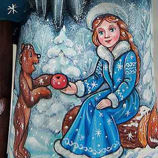 Mr. Mrs. Santa Hand-Painted WOODCARVED Masterpiece by G. DeBrekht - Christmas Decor - 8215106 *** PRE-ORDER - Handmade Just for You! ***