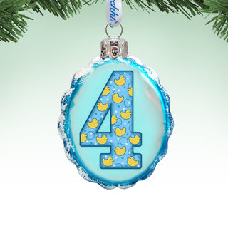 4 Year Mini Mercury Glass Ornament by G. DeBrekht - Love Family Kids Decor - 770004