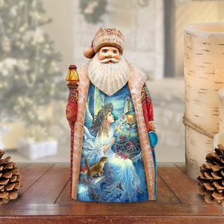 Gilding Light Angel Santa Hand-Painted WOODCARVED Masterpiece by G. DeBrekht - Christmas Decor - 210229SE