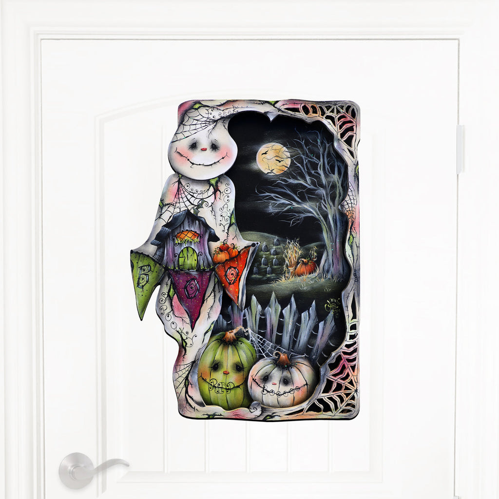 Night of the Pumpkins Holiday Door Decor by Jamie Mills-Price - Halloween Decor - 8611078H-MP