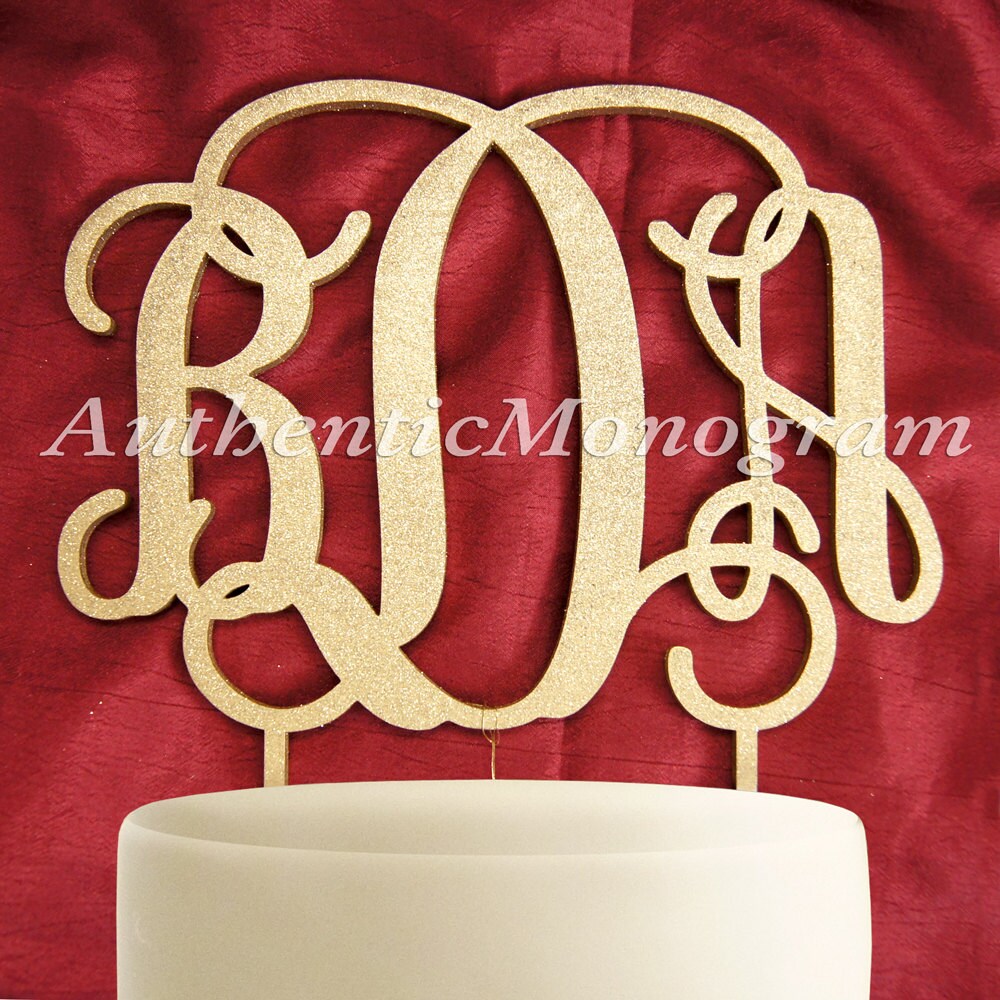 Wedding Cake Topper - Custom CAKE TOPPER Monogram Wooden, Unpainted, Wedding Initial Monogram, Birthday, Celebration, Anniversary 4101