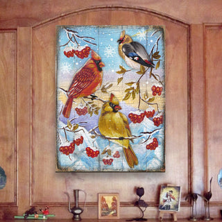 Cardinal Wood Art Wooden Wall Art by Nature Wonders - Nature Wildlife Decor - 95223B