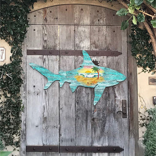 Shark Coastal Door Decor by G. DeBrekht - Coastal Holiday Decor - 8198515H