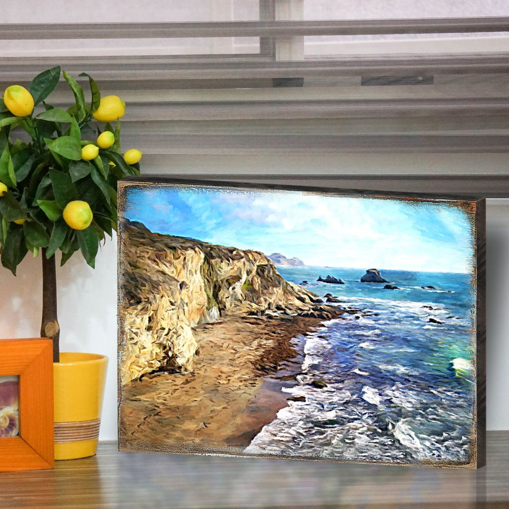 Beach Wood Wooden Coastal Wall Art by Nature Wonders - Coastal Sea-Life Decor - 95272B