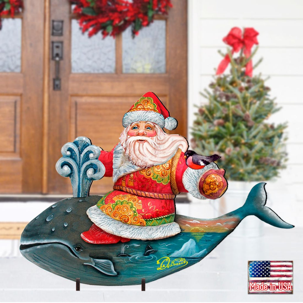 Whale Tail Christmas Outdoor Decor by G. DeBrekht - Christmas Santa Snowman Decor - 8117827F