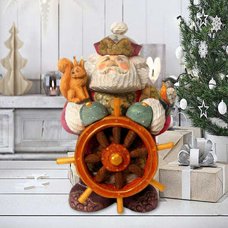 River Captain Santa Hand-Painted WOODCARVED Masterpiece by G. DeBrekht - Christmas Decor - 216200 *** PRE-ORDER - Handmade Just for You! ***