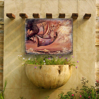 Strange Craft Fantasy Wooden Wall Art by Josephine Wall - Fantasy Decor - 852123-JW