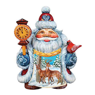 Deerest Friend Santa Handcrafted Christmas Figurine - G. DeBrekht - Christmas Santa Snowman Decor - 533431
