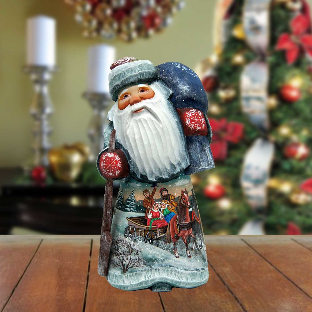 Old World horsing around Hand-Painted WOODCARVED Figurine by G. DeBrekht - Wildlife Holiday Decor - 8215091 *** PRE-ORDER - Handmade Just for You! ***