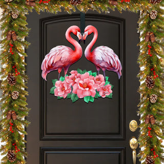 Flamingos Love Holiday Door Decor by G. Debrekht - Love Kids Family Decor - 8611039H