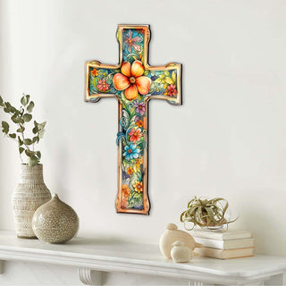 Easter Blossom Wooden Cross by G. Debrekht - Easter Spring Decor - 88165