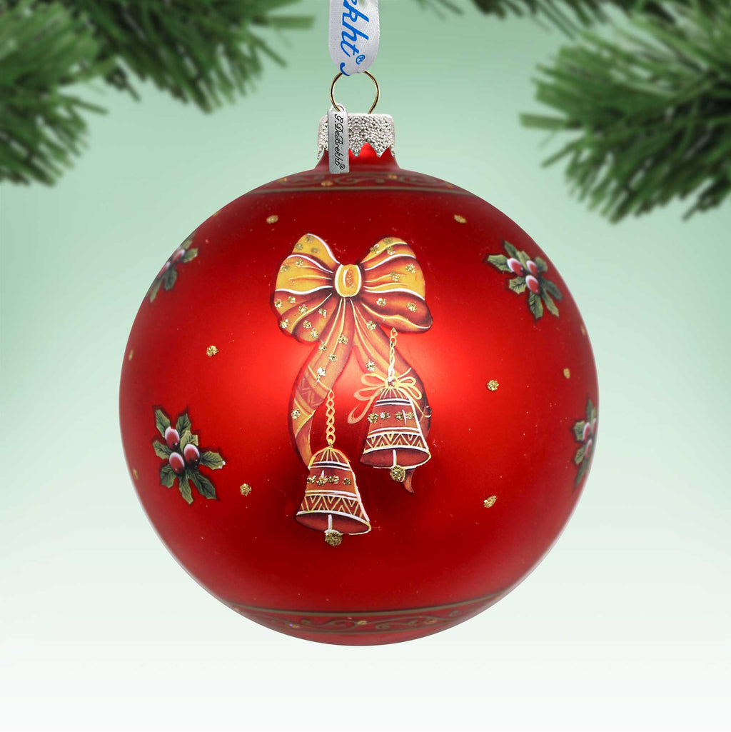 House Warming Santa Lg Glass Ornament in Red by Gelsinger - Christmas Decor - 73924R-DG