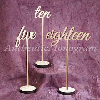 Table Numbers in Sets of 10, Table Top Numbers, Personalized Monogram: Home Decor, Wedding Decor Planning, Anniversary, Party Decor 15161