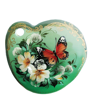 Handpainted Lacquered Miniature Jewelry Brooch Pin by G.DeBrekht Unique Handmade Gift Collectible and Home Decoration