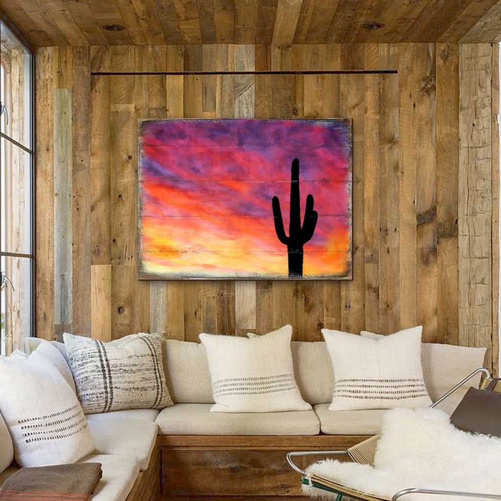 Cactus Art Wooden Wall Art by Nature Wonders - Nature Wildlife Decor - 95241B