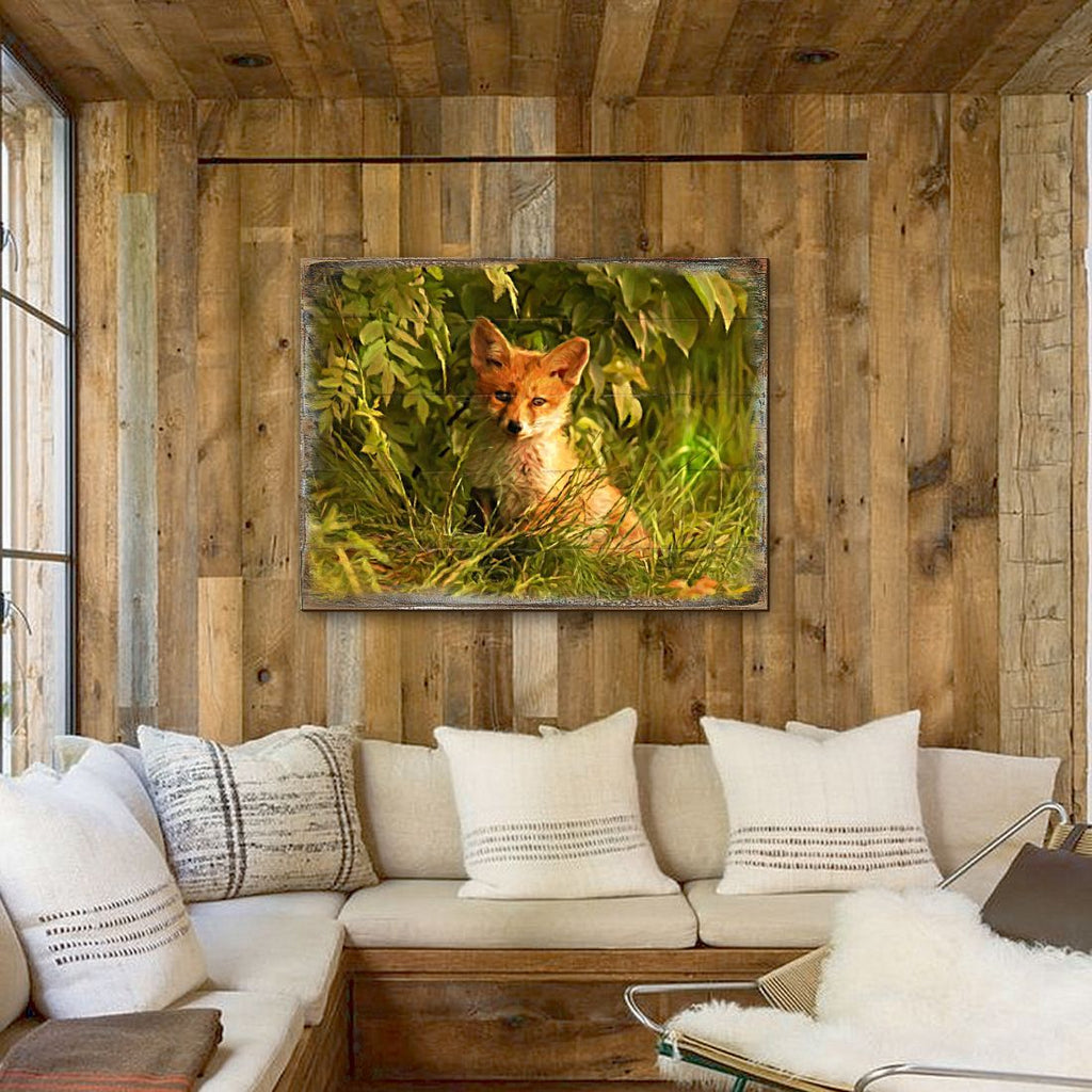 Fox Art Wooden Wall Art by Nature Wonders - Nature Wildlife Decor - 95294B