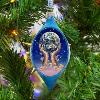 Weep of the World Coastal Glass Ornament by Josephine Wall - Christmas Decor - 757-405-JW