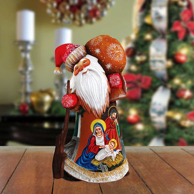 Nativity Santa Hand-Painted WOODCARVED Masterpiece by G. DeBrekht - Nativity Holiday Decor - 8214473 *** PRE-ORDER - Handmade Just for You! ***