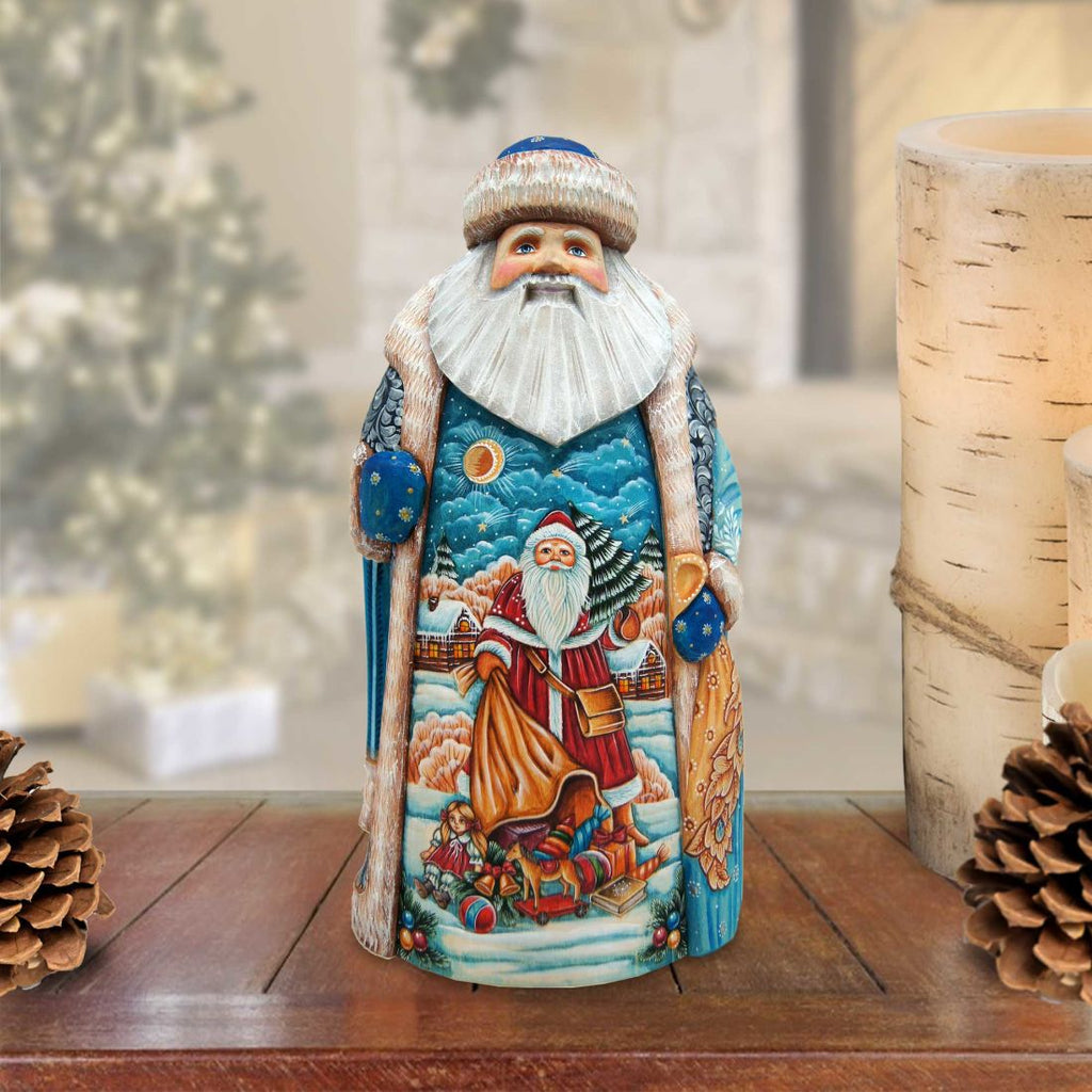 Gift Giver Santa Hand-Painted WOODCARVED Masterpiece by G. DeBrekht - Christmas Decor - 821705 *** PRE-ORDER - Handmade Just for You! ***