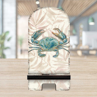 Vintage Crab Coastal Cell Phone Stand Wood Mobile Tablet Holder Charging Station Organizer - 892046