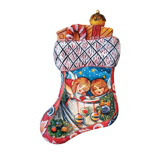 Christmas Angel Stacking Sculpted Hand-Painted Ornament by G. DeBrekht - Christmas Decor - 610821