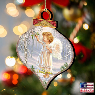 Little Angel Winter Blessings Wooden Ornaments by Gelsinger - Nativity Holiday Decor - 8031117-1427