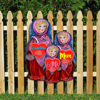 Santa Roly-poly Doll Christmas Door Decor by G. DeBrekht - Christmas Santa Snowman Decor - 8115012H