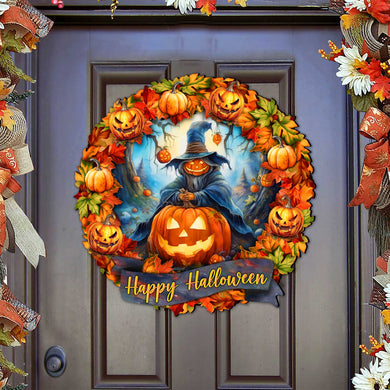 Happy Halloween Wreath Door Hanger by G. Debrekht - Halloween Decor - 8652821H
