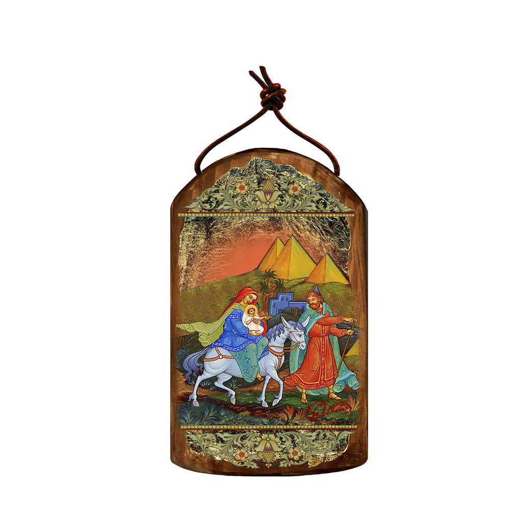 Flight to Egypt Religious Orthodox Sacred Icon Ornament - Inspirational Icon Decor - 87016