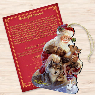 Santa Little Friends Wooden Ornaments by Gelsinger - Christmas Santa Snowman Decor - 8161012-9914