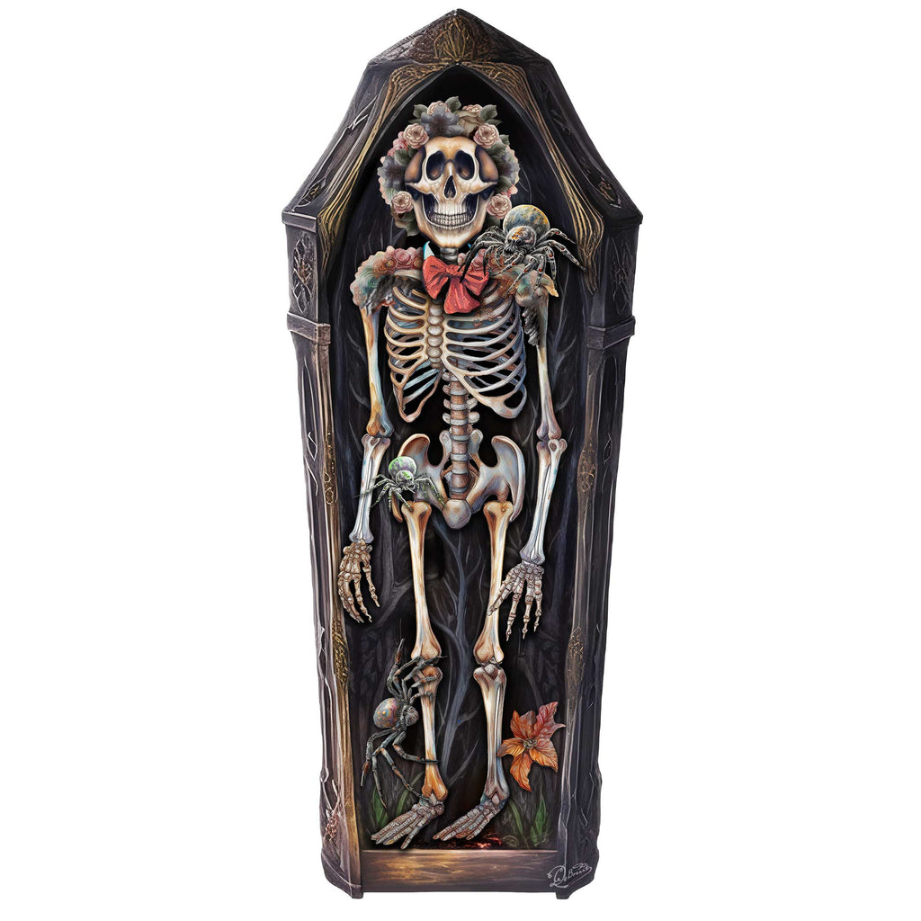 Skeleton Coffin Holiday Door Decor by G. DeBrekht - Halloween Decor - 8652797H