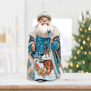 Santa Hand-Painted WOODCARVED Masterpiece by G. DeBrekht - Christmas Decor - 821717 *** PRE-ORDER - Handmade Just for You! ***