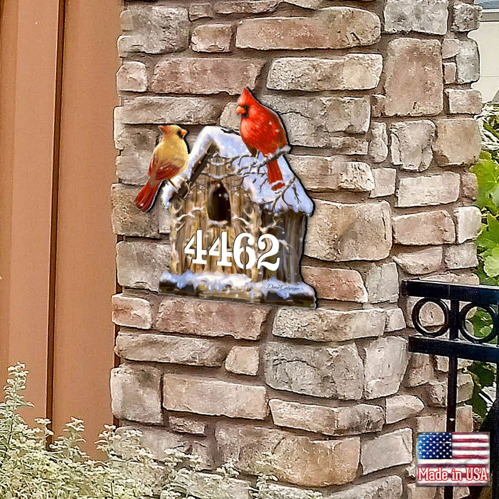 Birds Lover Wooden Personalized House Number Sign by D. Gelsinger - Easter Spring Decor - Handcrafted Wooden Address Sign - MA8461054-2-1533