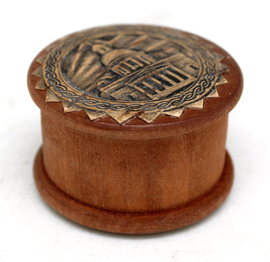 One-of-a-Kind Birch Bark Tree Round Tiny Wooden Box 1