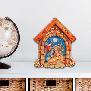 Village Nativity Door Decor by G. DeBrekht - Nativity Holiday Decor - 8152630H