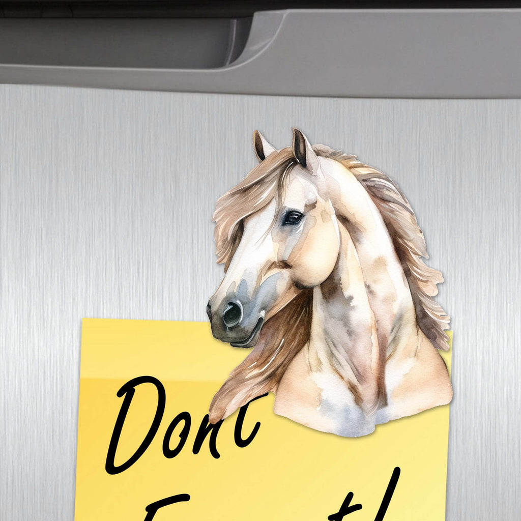 Horses Decorative Eco Wood Magnets Set of 6 by G. Debrekht - Wildlife Decor - 8090039G-S6