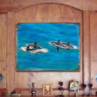 Spearman Shamus Killer Whales Wooden Coastal Wall Art by Nature Wonders - Coastal Sea-Life Decor - 95255B