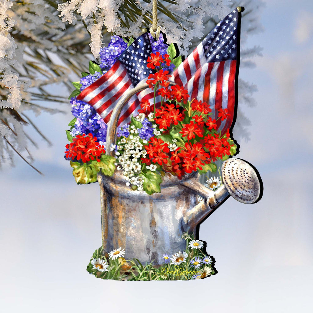 Celebrating the American Freedom Wooden Ornaments by Gelsinger - American Christmas Decor - 8161040-1711
