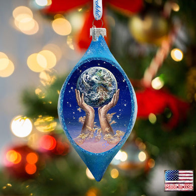 Weep of the World Coastal Glass Ornament by Josephine Wall - Christmas Decor - 757-405-JW